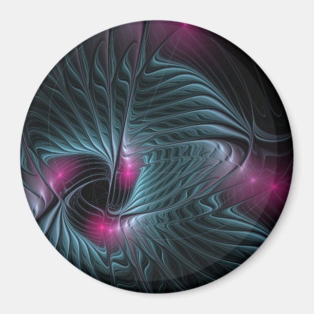Abstract Colourful Fantasy Fractal  Magnet (Front)