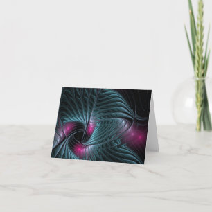 Abstract Colourful Fantasy Fractal Note Card