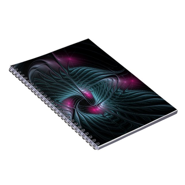 Abstract Colourful Fantasy Fractal Notebook (Right Side)