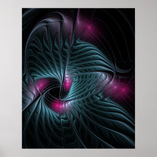 Abstract Colourful Fantasy Fractal Poster