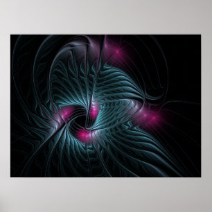 Abstract Colourful Fantasy Fractal Poster