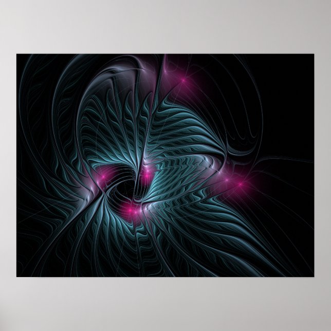 Abstract Colourful Fantasy Fractal Poster (Front)