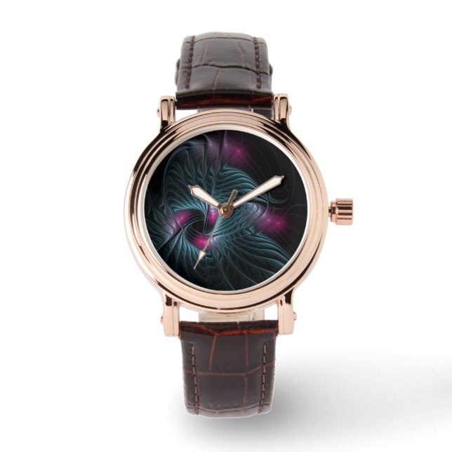 Abstract Colourful Fantasy Fractal Watch (Front)
