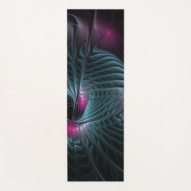 Abstract Colourful Fantasy Fractal Yoga Mat (Front)