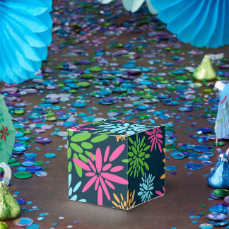 Abstract Colourful Fireworks Flowers Favour Box