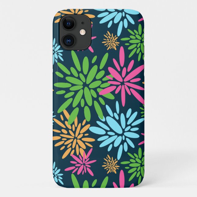 Abstract Colourful Fireworks Flowers iPhone case (Back)
