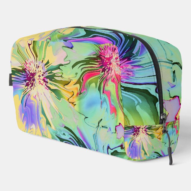 Abstract colourful flowers cosmetic bag (Right Corner)