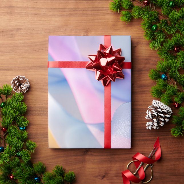 Abstract Colourful Flowing Ribbons Wrapping Paper (Holiday Gift)