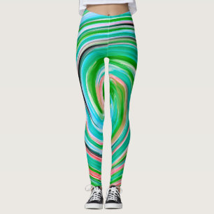 Abstract Colourful Fractal Pattern #3 Leggings