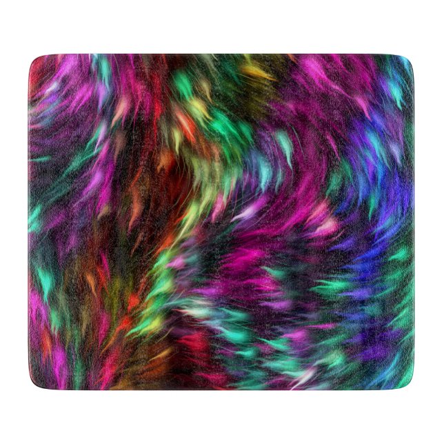 Abstract Colourful Fur Background-24605 Cutting Board (Front)