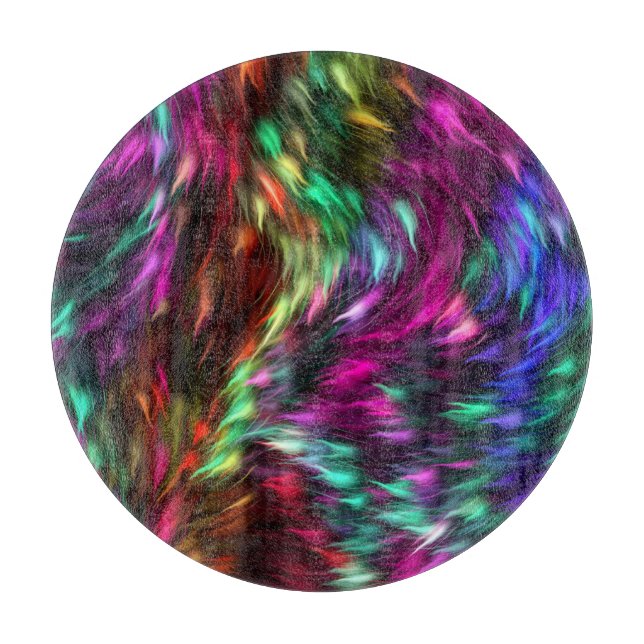 Abstract Colourful Fur Background-24605 Cutting Board (Front)