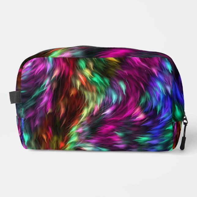 Abstract Colourful Fur Background-24605 Dopp Kit (Front)