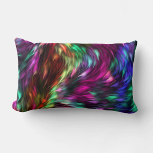 Abstract Colourful Fur Background-24605 Lumbar Cushion