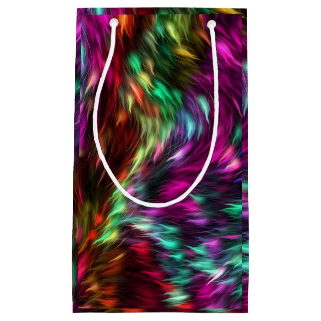 Abstract Colourful Fur Background-24605 Small Gift Bag (Front)