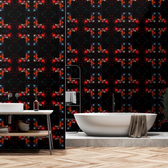 Abstract Colourful Galaxy Art Wallpaper (Bathroom)