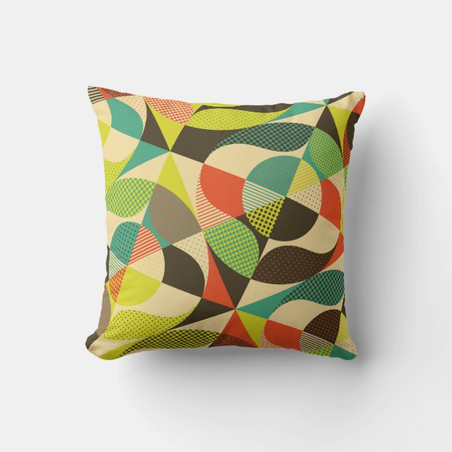 Abstract colourful geometric design. cushion (Front)