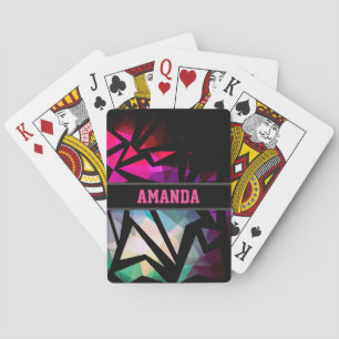 abstract, colourful, geometric, elegant, modern playing cards
