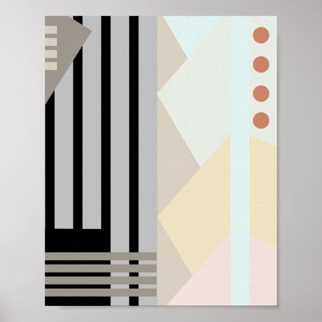 Abstract Colourful Geometric Figures Poster (Front)