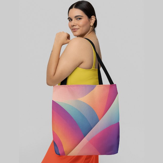Abstract colourful geometric gradients tote bag (Creator Uploaded)