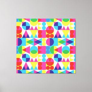 Abstract colourful geometric pattern design. canvas print