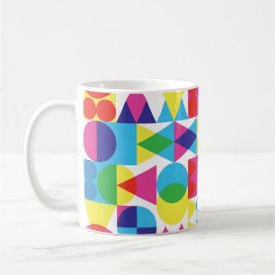 Abstract colourful geometric pattern design. coffee mug