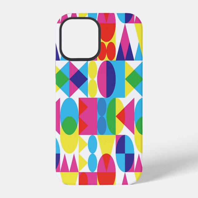 Abstract colourful geometric pattern design. iPhone case (Back)