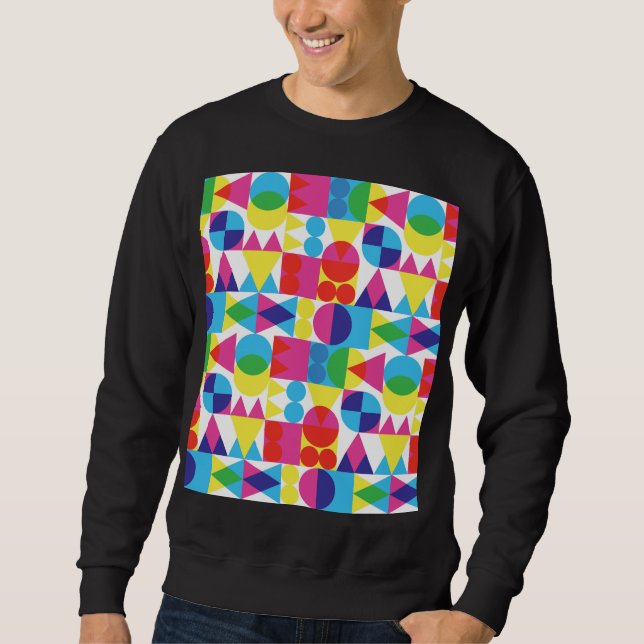 Abstract colourful geometric pattern design. sweatshirt (Front)