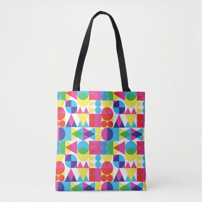 Abstract colourful geometric pattern design. tote bag (Front)