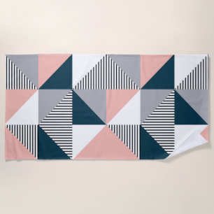 Abstract colourful geometry beach towel