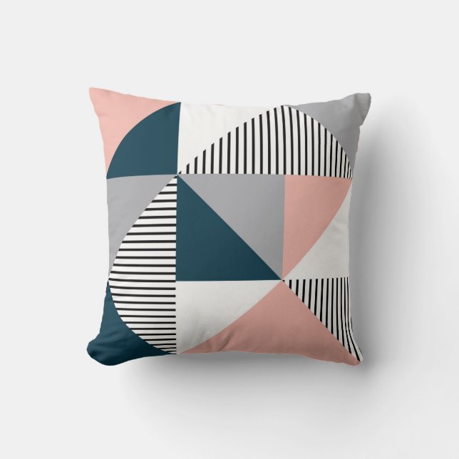 Abstract colourful geometry cushion (Front)