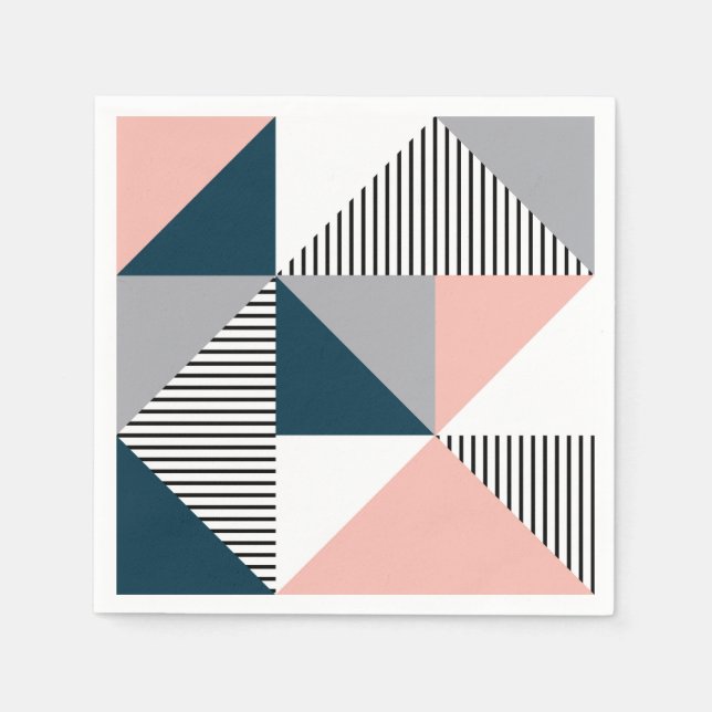 Abstract colourful geometry napkin (Front)