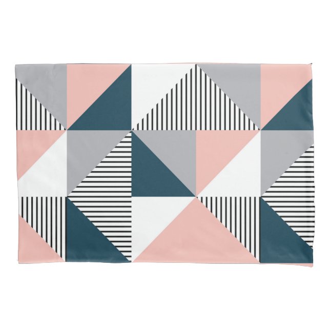 Abstract colourful geometry pillowcase (Front)