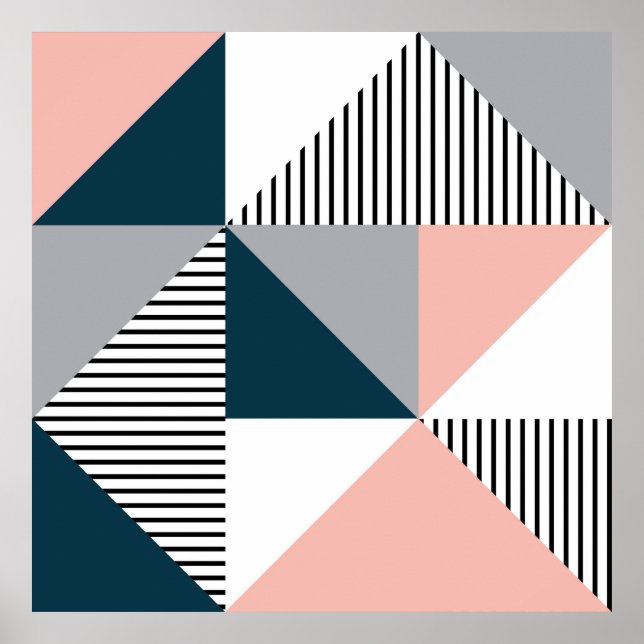 Abstract colourful geometry poster (Front)