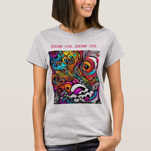 Abstract Colourful Graffiti Pattern Splash Art T-Shirt (Front)