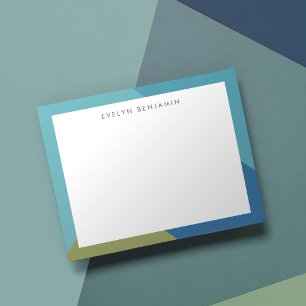 Abstract Colourful Green Turquoise Blue Pattern Card