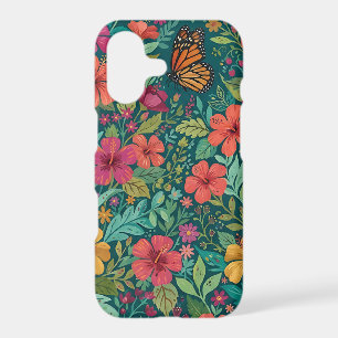 Abstract Colourful Hibiscus Butterfly iPhone Cases