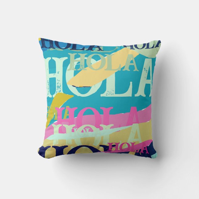 Abstract Colourful Hola Cushion (Front)