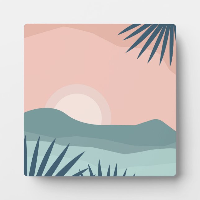 Abstract colourful landscape plaque (Front)