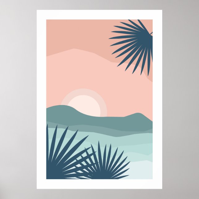 Abstract colourful landscape poster (Front)