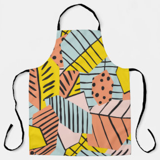 Abstract colourful leaves, nature pattern. apron
