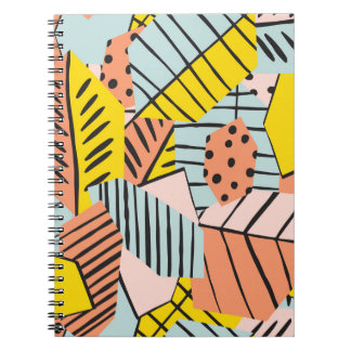 Abstract colourful leaves, nature pattern. notebook