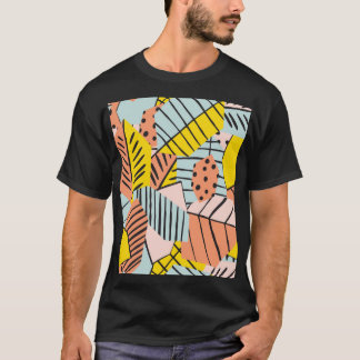 Abstract colourful leaves, nature pattern. T-Shirt