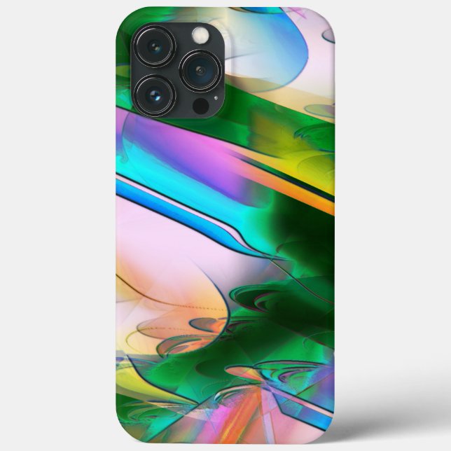 Abstract colourful leaves with psychedelic style   Case-Mate iPhone case (Back)