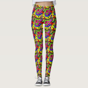 Abstract Colourful Leggings, Leggings