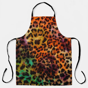 abstract colourful leopard texture pattern apron