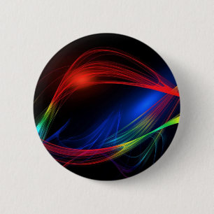 Abstract Colourful Lights 6 Cm Round Badge