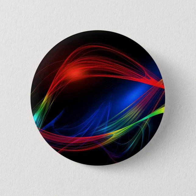 Abstract Colourful Lights 6 Cm Round Badge (Front)