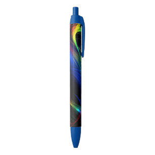 Abstract Colourful Lights Blue Ink Pen