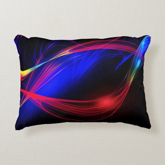 Abstract Colourful Lights Decorative Cushion (Front)