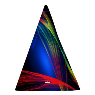 Abstract Colourful Lights Party Hat